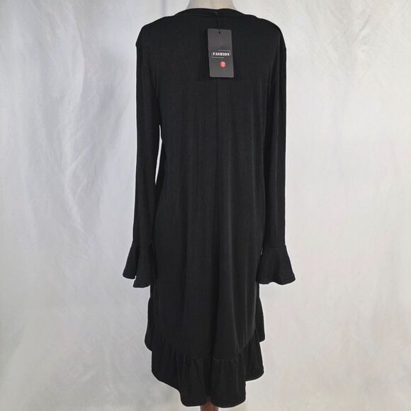 Gypsy Style Slinky BabyDoll Dress with Fluted Arms Size Small - Picture 6 of 10